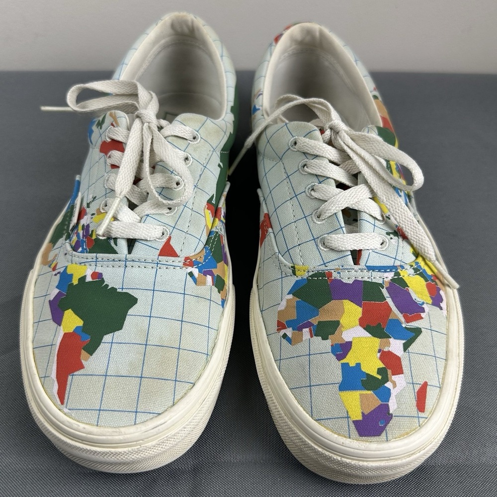 Vans Save Our Planet Shoes Mens Sz 8.5 Women's Sz 10 Limited Edition World Map - Picture 2 of 11